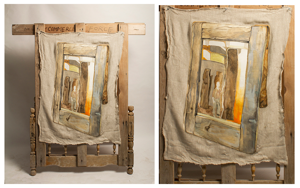 Scavenger, 2022. Oil on linen mounted on wooden frame.